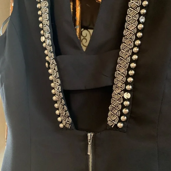 XOXO Black Beaded Detail Blouse S - Picture 4 of 5